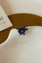Vintage Gothic Rose Iris Earrings