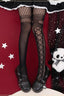 Gothic Ribbon Dark Fishnet Socks