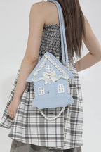 Lace Bow House Crossbody Bags