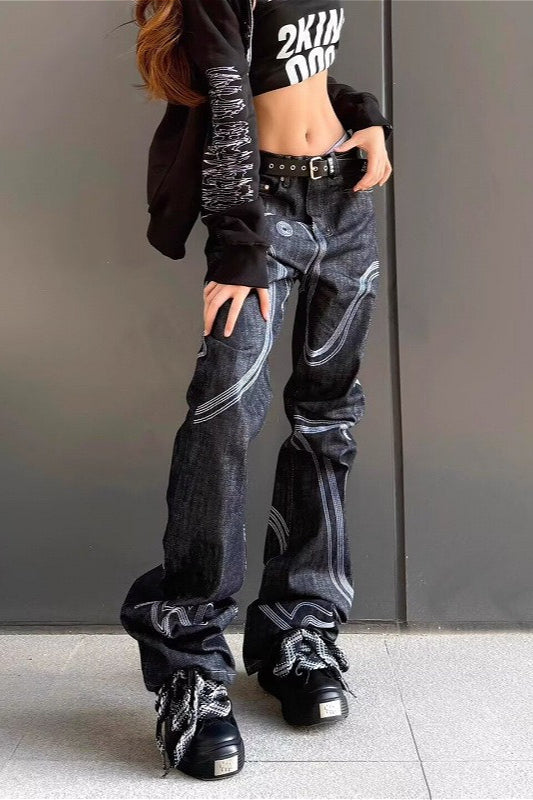 Patent Leather Straight Leg Cargo Pants Secondary image