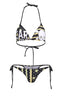 Striped Skull Punk Swimwear