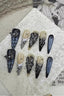 Dark Skull Floral Press On Nails