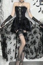 Slim Fit Elegant Strapless Corset Midi Dress