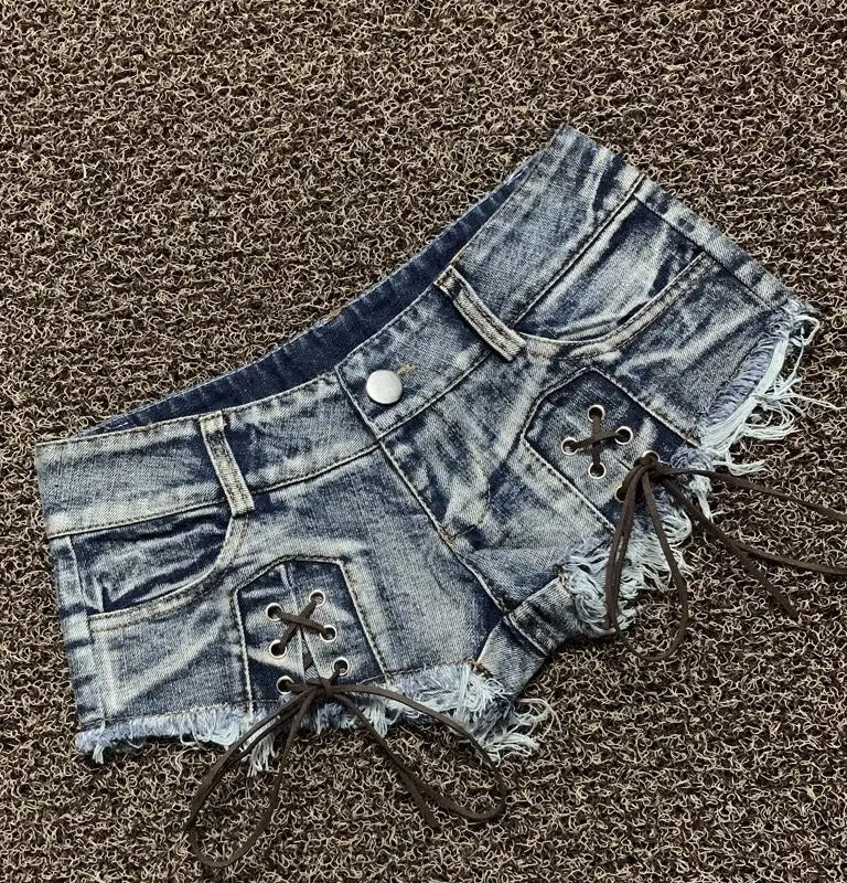 Sexy Bandage Denim Micro Shorts Secondary image