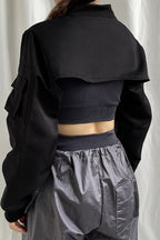 Ultra Cropped Utility Zip Jackets