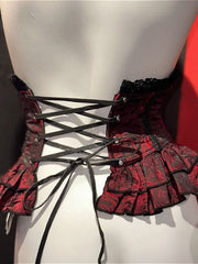 Dark Cross Lace Gothic Corset
