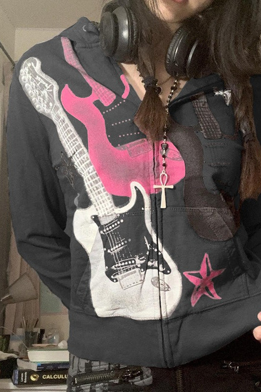 Electric Guitar Print Hoodie Main image