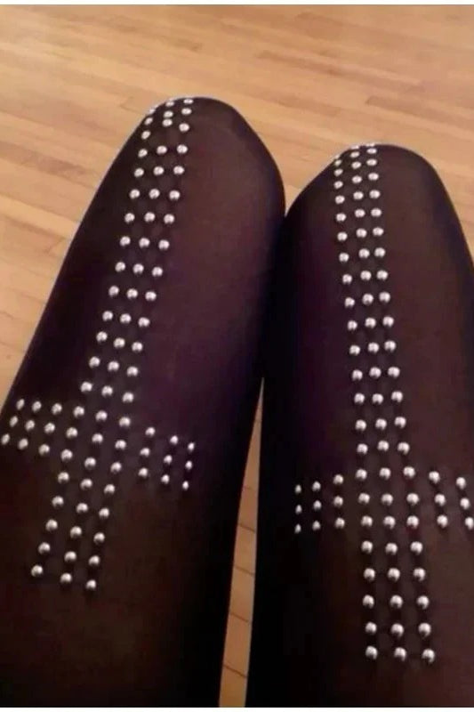 Retro Cross Elastic Tight Hip-hop Socks Main image