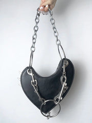 Gothic Lolita Y2K Harajuku Punk Steampunk Japanese Rivet Crossbody Bag Halloween