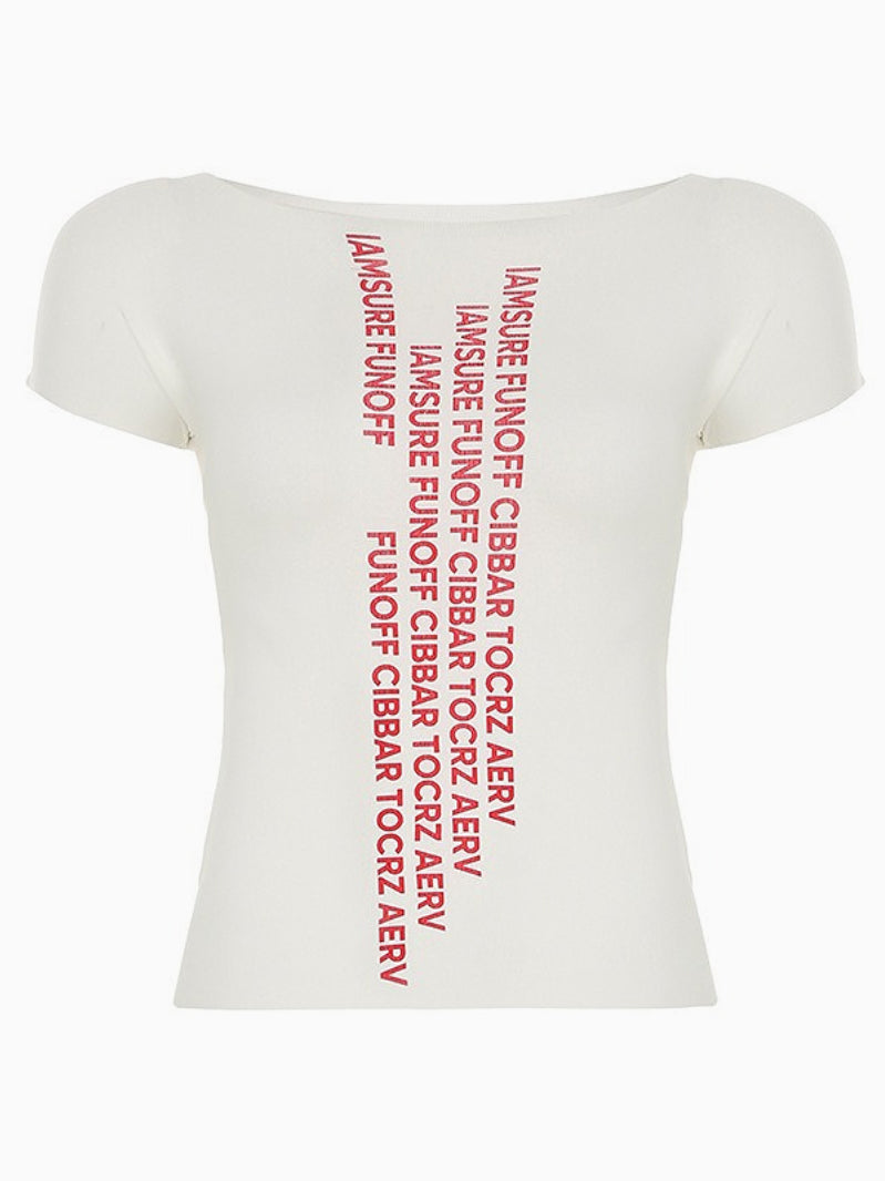 Digital Street Minimalist Letter T-shirt