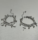 Cross Heart Double Layer Alloy Bracelet