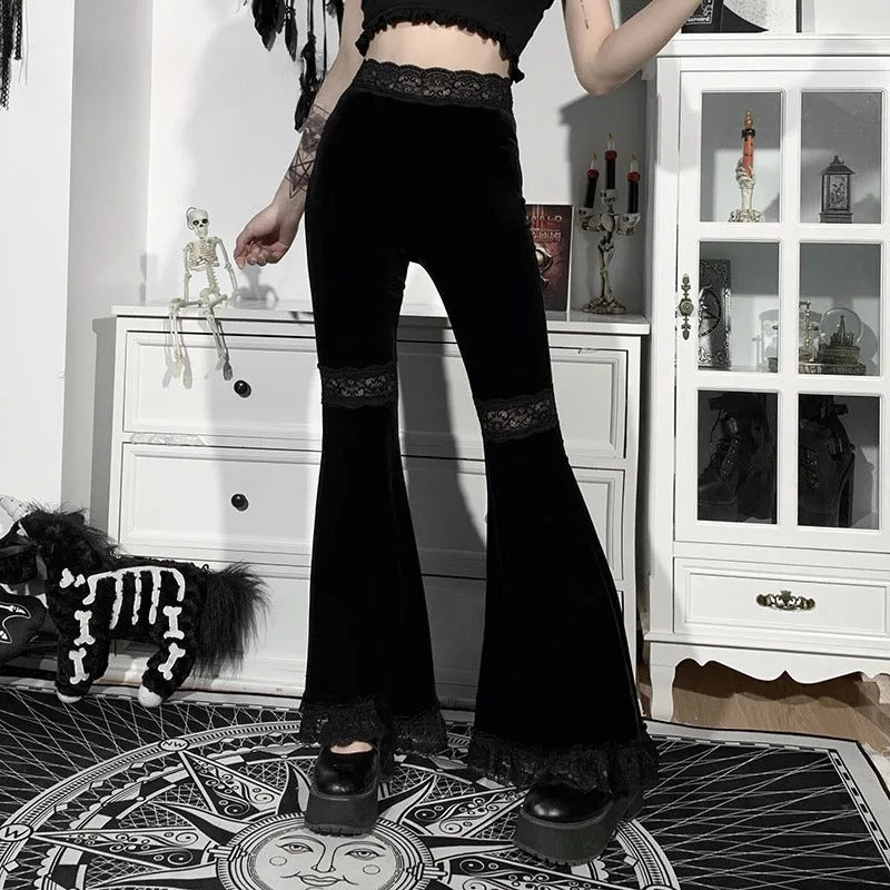Black Lace Harajuku Pants Main image