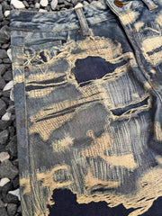 Ripped Frayed Denim Pants
