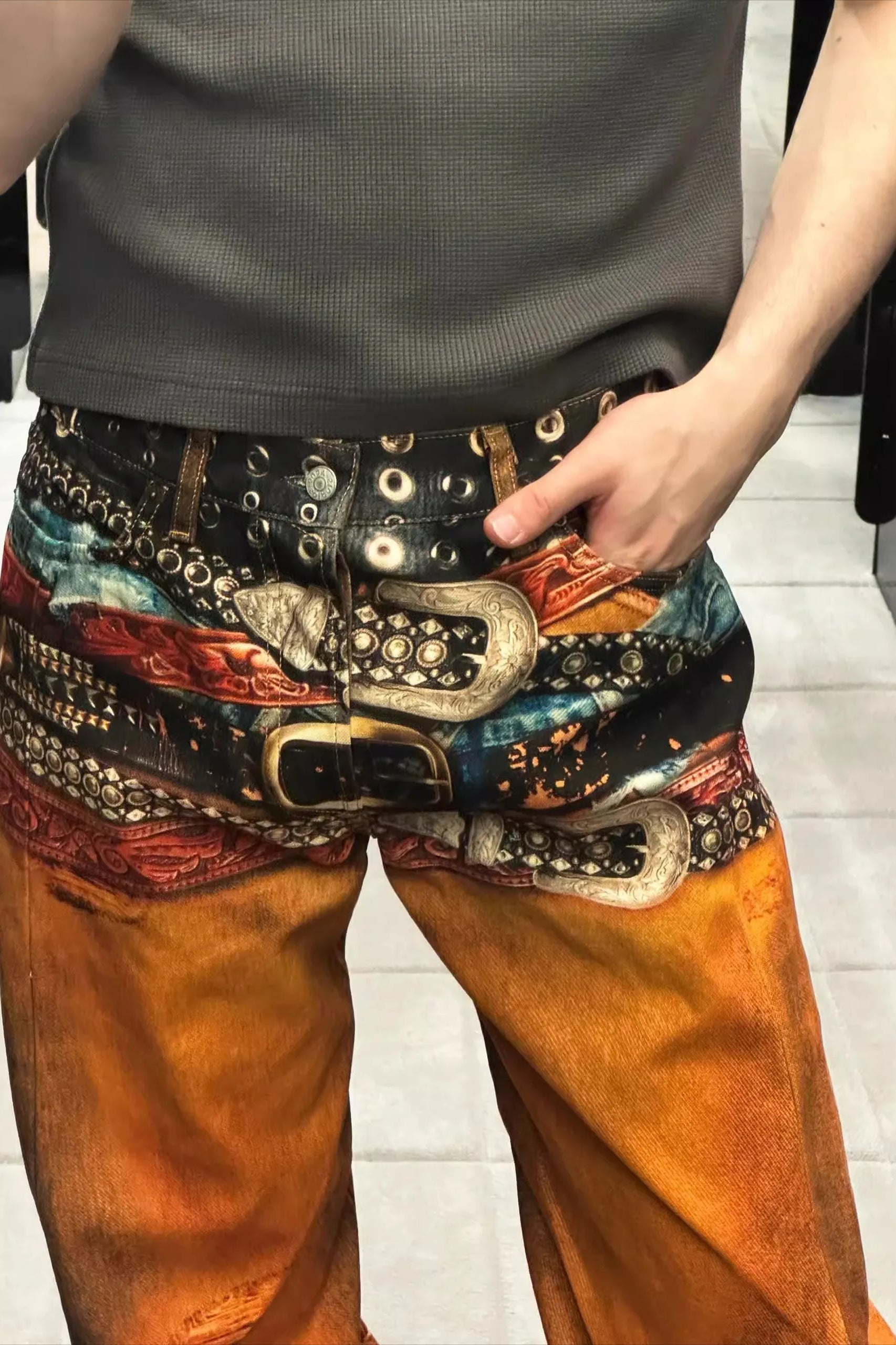 Vintage Washed High Street Pants Main image