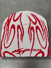 Striped Jacquard Warm Hip-Hop Pullover Hat
