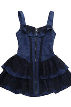 Gothic Vintage Zipper Placket Tube Mini Dress
