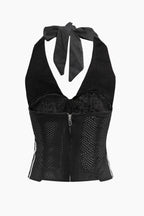 Street Hot Girl Digital Print Halter Top