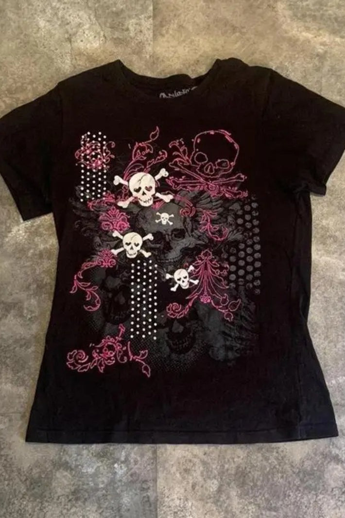 Streetwear Letter Print Slim Crop Top Secondary image