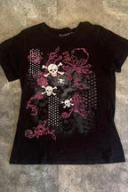 Streetwear Letter Print Slim Crop Top