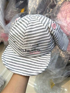 Vintage Stripe Long Ear Bunny Baseball Hat