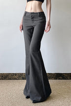 Tailored Waist Flared Leg Pants
