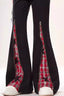 Star Patch Zipper Detail Bootcut Pants