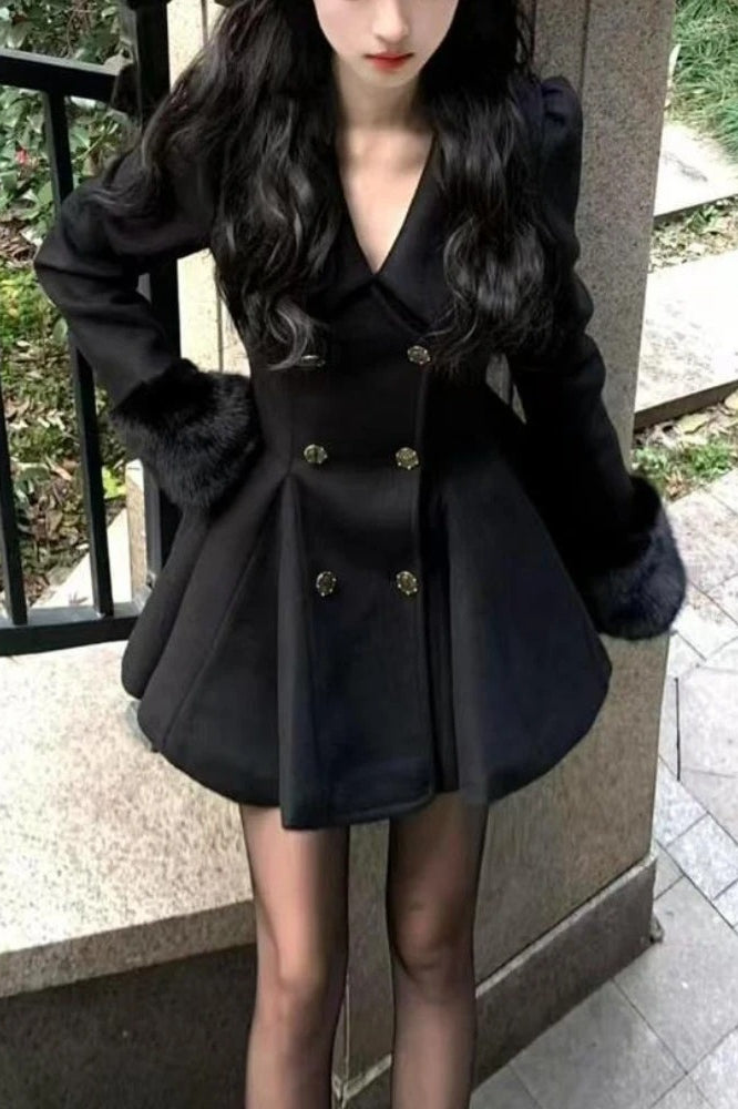 Gothic Lolita Vintage Lapel Slim Coat Main image