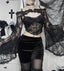 Lace Splice Sheer Long Sleeve Coat
