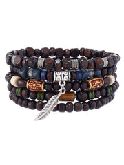 Wasteland Layered Feather Bracelet