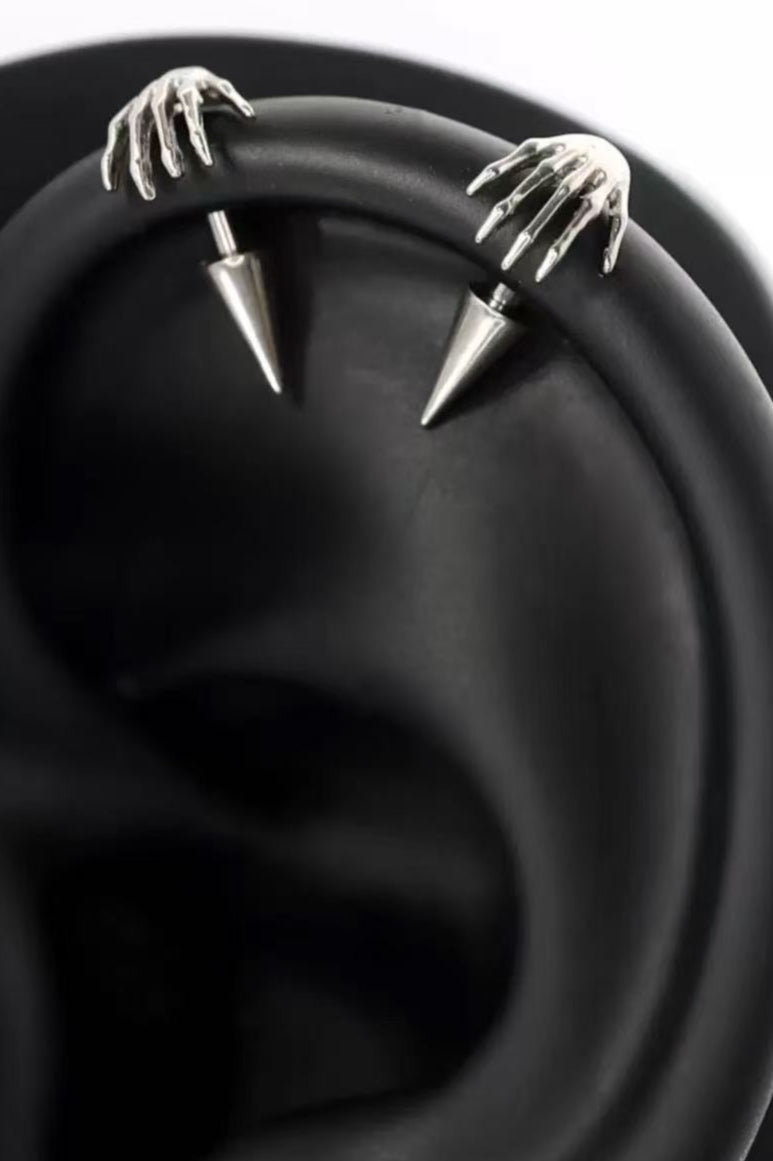 Claw Spike Single Cuff Earrings