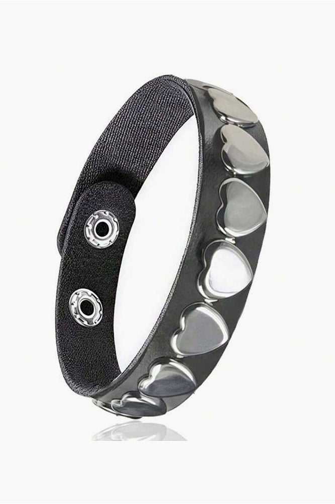 Punk Heart Studded Bracelet