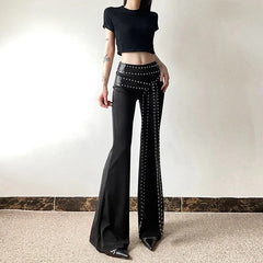 Studded Belt Gothic Punk Pants
