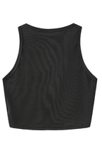 Wolf Graphic Cropped Racer Tank Top