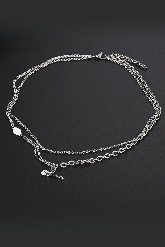Street Guitar Layered Necklace