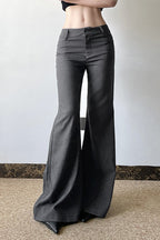 Tailored Waist Flared Leg Pants