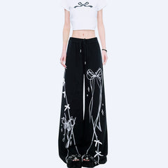 Retro Gothic High Waist Washed Baggy Pant