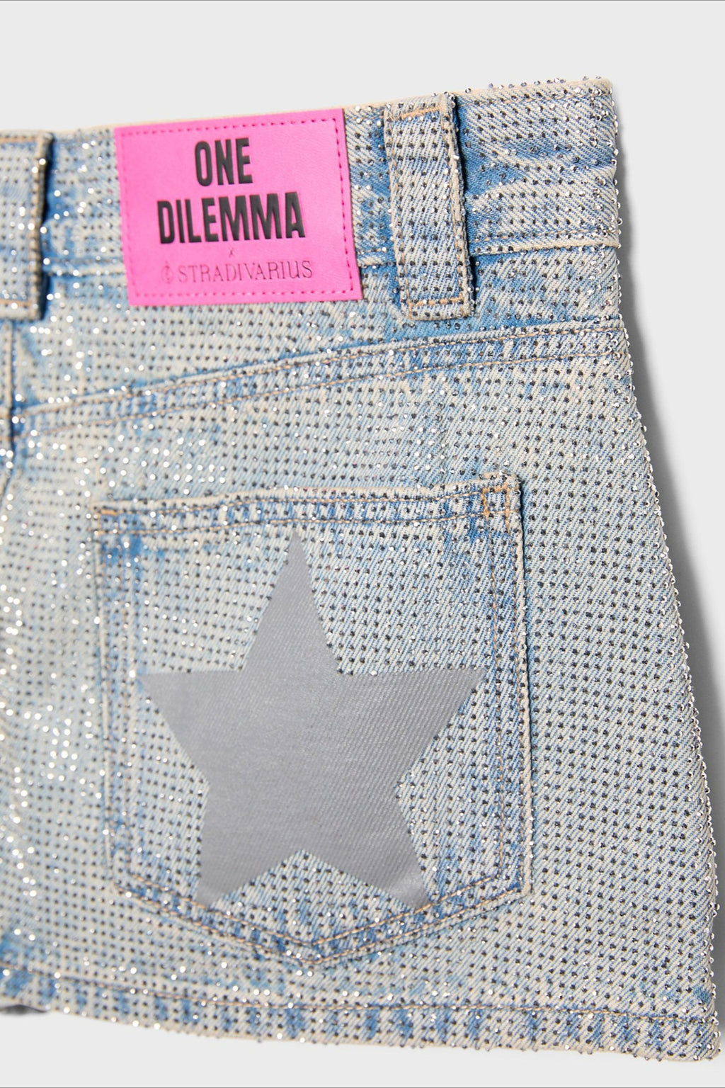 Y2K Star Print Rhinestone Shorts