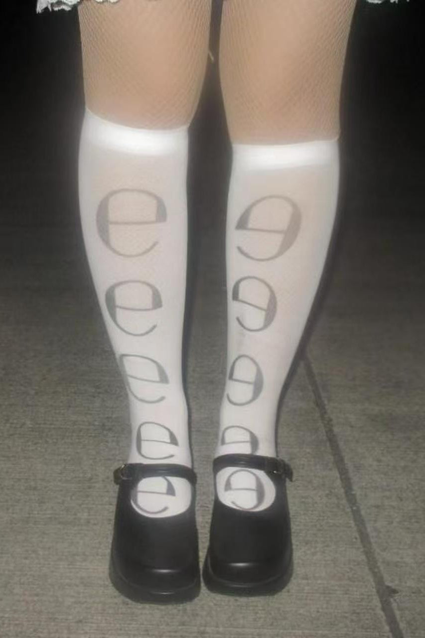 Y2K Letter Print Socks Secondary image