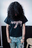 Floral Rifle Graphic Cropped T Shirt