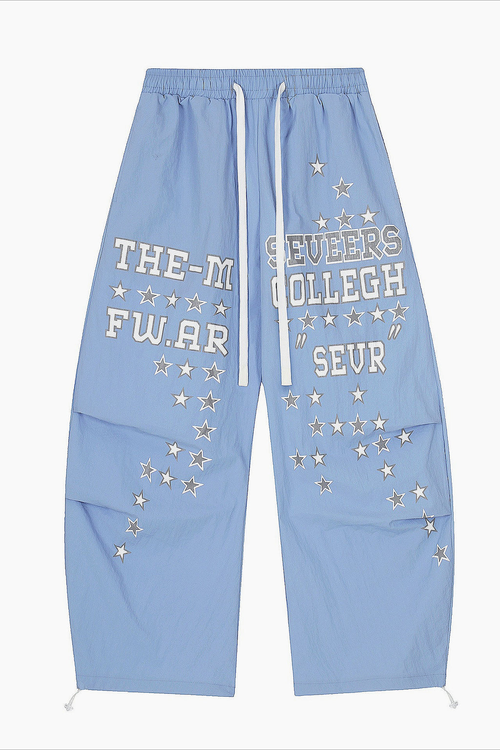 Y2K Street Letter & Broken Star Print Scimitar Pants