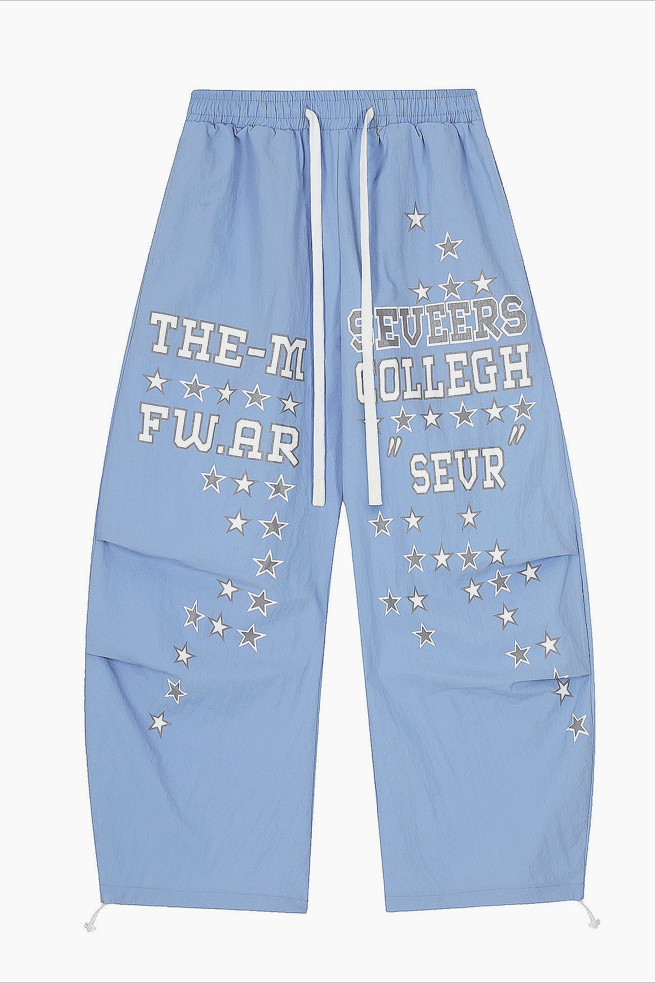 Y2K Street Letter & Broken Star Print Scimitar Pants