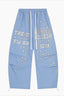 Y2K Street Letter & Broken Star Print Scimitar Pants