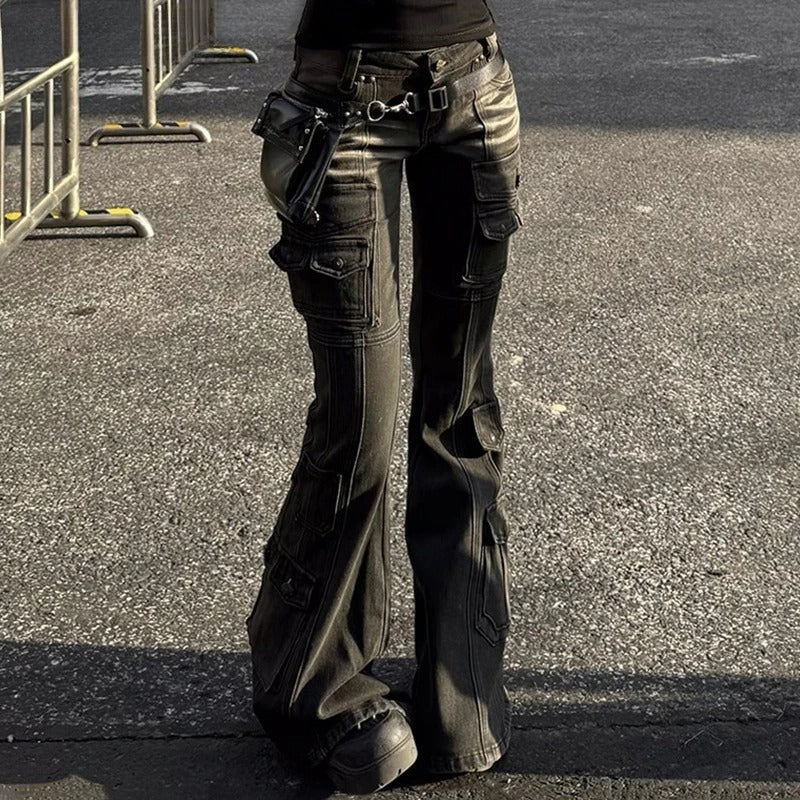Distressed Stretch Bootcut Pants Main image