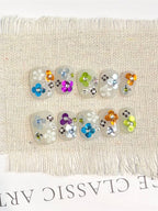 Y2K Sequin Patchwork Press On Nails