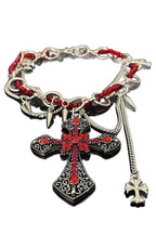 Red Cross Spike Chain Necklaces
