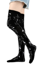 Halloween Motif Over Knee Socks