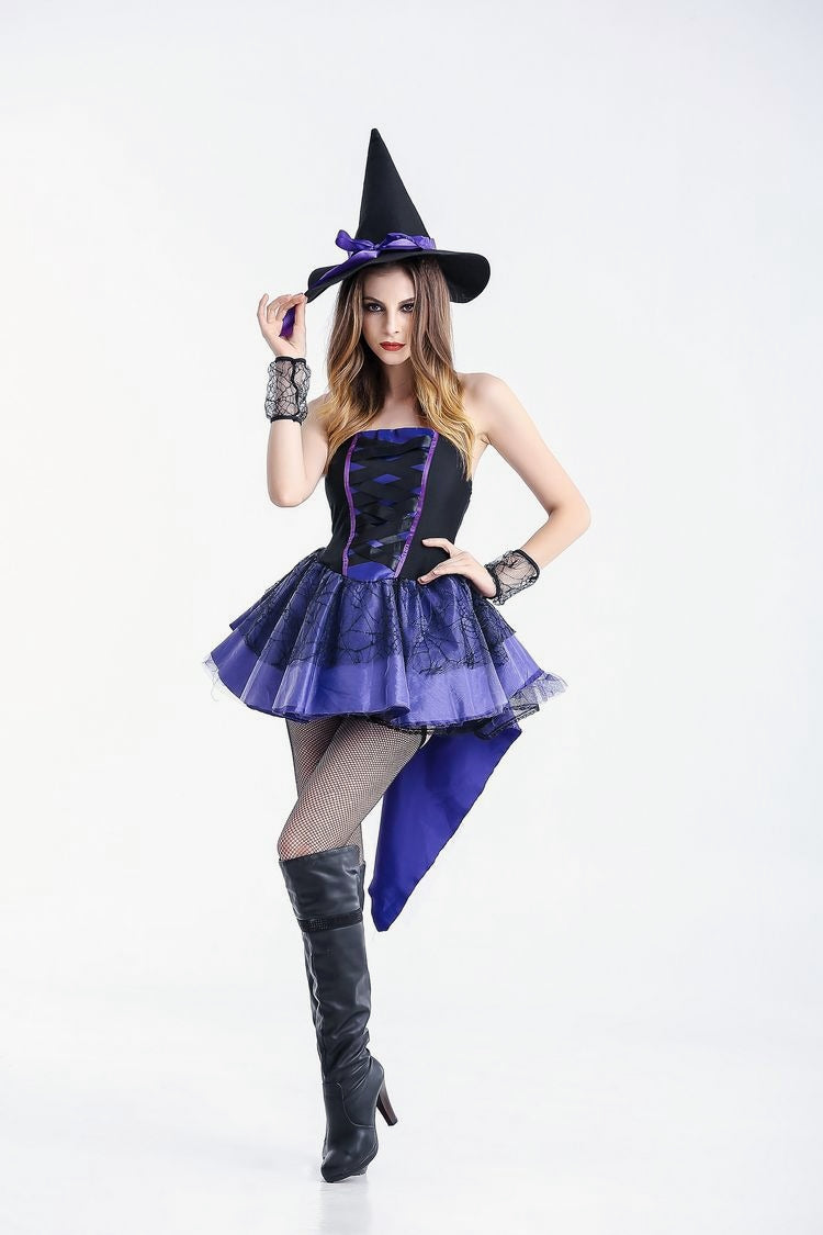 Purple Tailcoat Witch Halloween Costume Secondary image