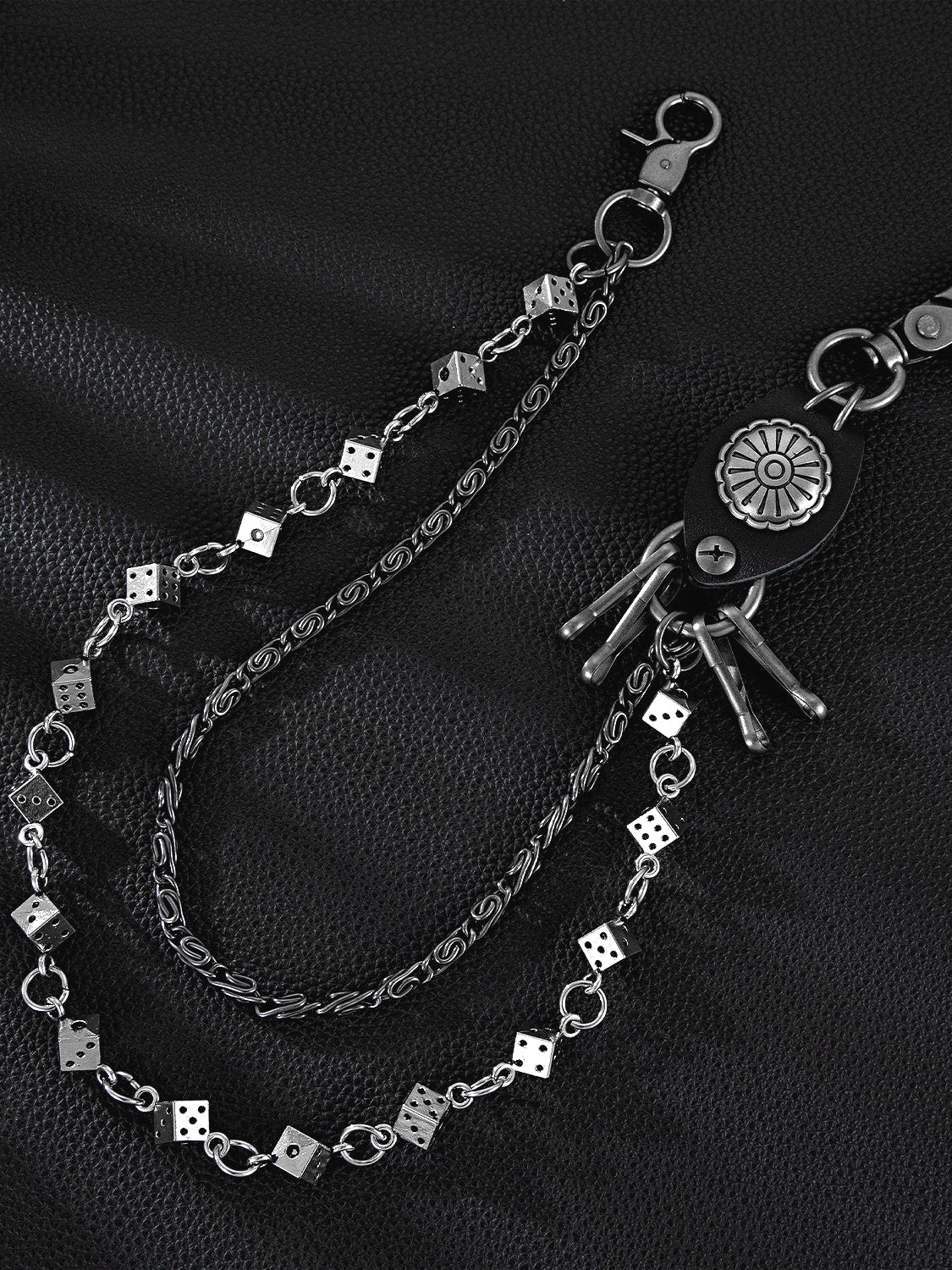Punk Metal Dice Waist Chain