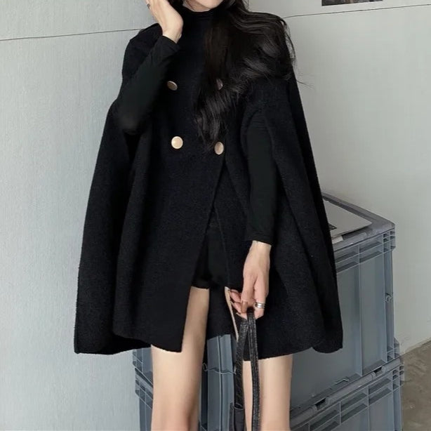 Loose Fit Woolen Cloak