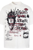 Punk Printed Loose Lightweight T-shirt